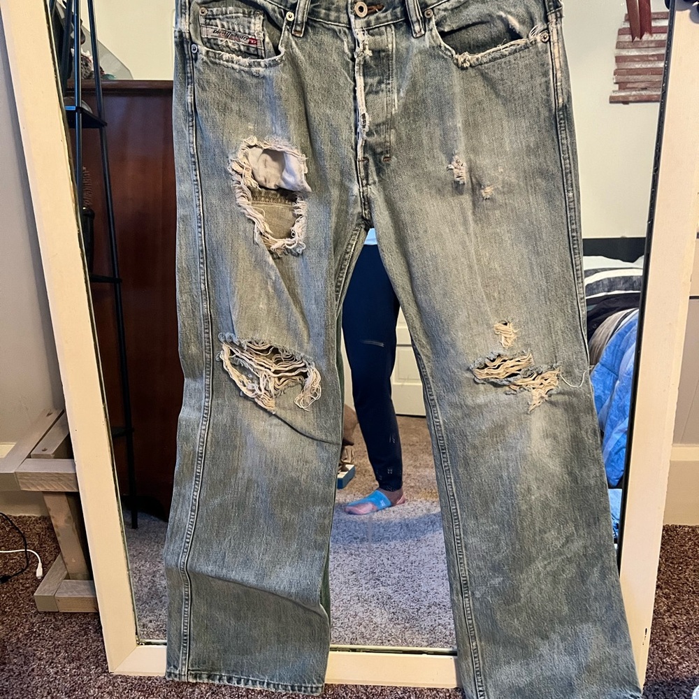 Diesel Men’s Distressed Denim Jeans